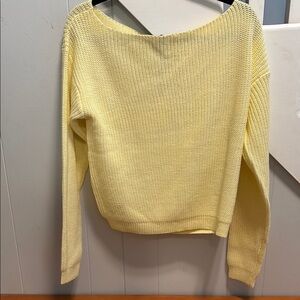 SOLD Urban Heritage Yellow Off-the-Shoulder Knit Sweater